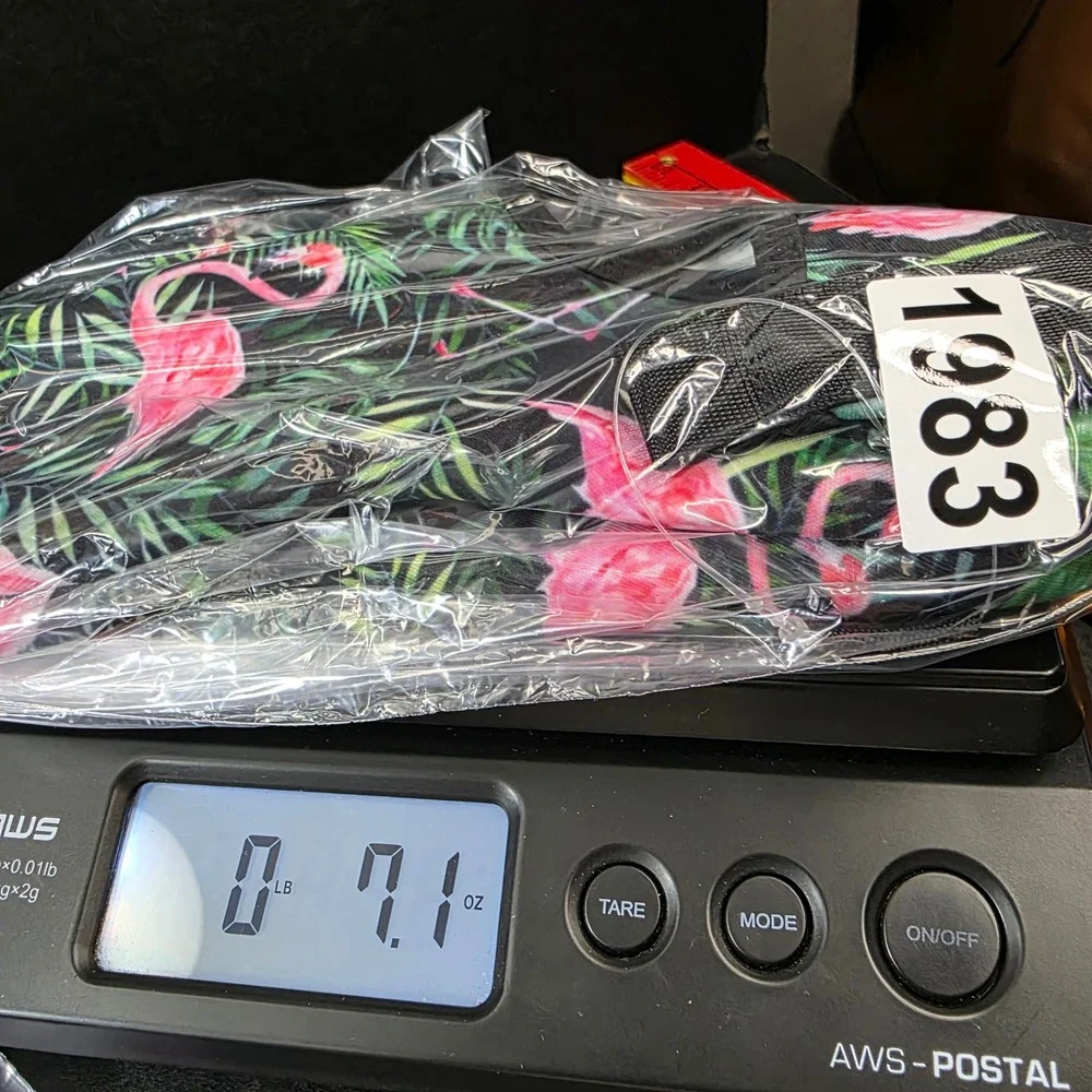 Tropical Flamingo Print Water Shoes Aqua Socks SlipOn Size 42/43 Unisex Packable